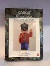 Vintage 1978 Caron Christmas Soldier Latch Hook Kit In Sealed Box 20" x 27"