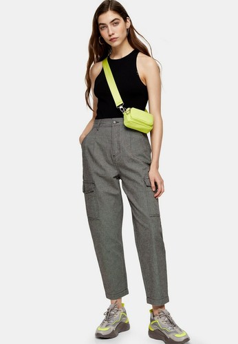 TOPSHOP Grey Utility Jeans W 24 L 32 