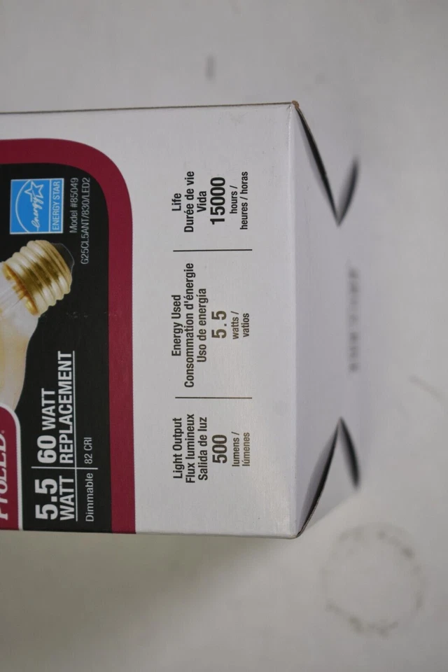 Halco 85049 5.5 Watt 120 Volt G25 Medium Screw Base 3000K Dimmable LED 10 Pack - Image 4 of 4