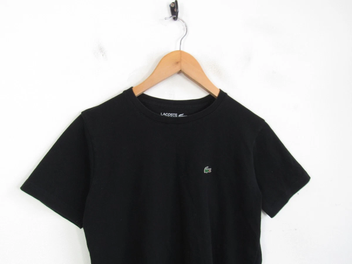Boys Lacoste Sport Short Sleeve Black Ultra Dry T Shirt Top Age 14
