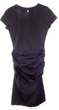 Missufe Ruched Bodycon Dress-S, black Soft & stretchy!