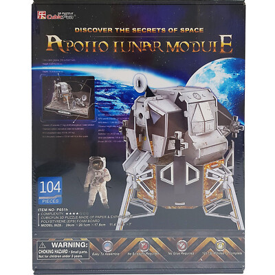 Apollo Mondlandefähre 3D Puzzle 104 Teile Weltraummodell Ref: P651h CubicFun
