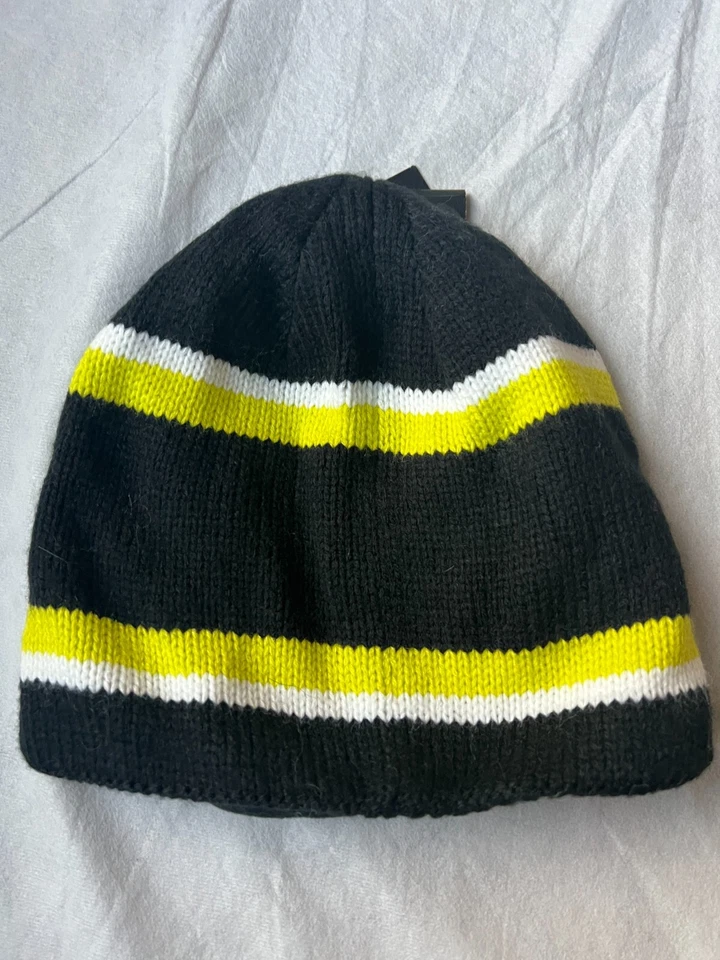 Spyder Hombres Upslope Vellón Forrado Tejido Sombrero Negro Amarillo OSF 147410 Foto 3 de 4