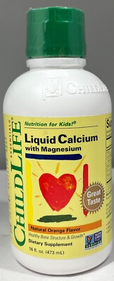 ChildLife Liquid Calcium with Magnesium, Orange Flavor, 16 oz. - CHOOSE EXP!