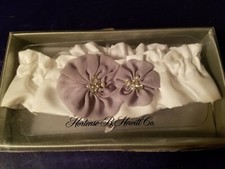 Glamorous Grey garter by Hortense B. Hewitt 23073, Wedding Garter, Bridal