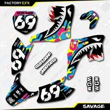 CMYK Savage camo Graphics Kit fits Suzuki Drz70 08-19 Drz 70 Decals
