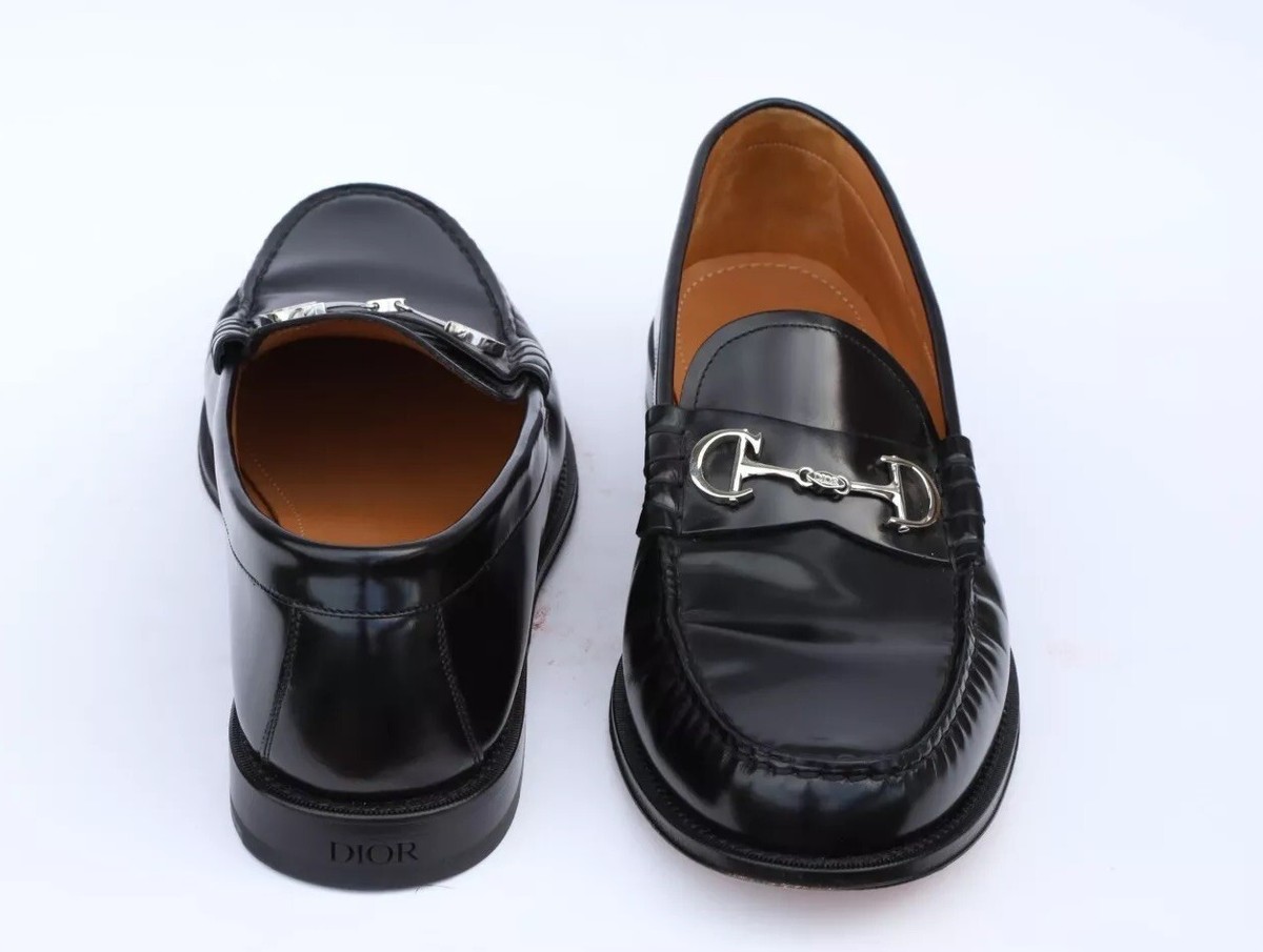 Christian Dior Horsebit CD Bit Logo Mens Loafers Size 44/US Christian Dior Horsebit CD Bit Logo Mens Loafers Size 44/US