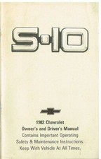 CHEVROLET S-10 BLAZER 1.9 4-CYL & 2.6 V6 ORIG '82 OPERATION & MAINTENANCE MANUAL