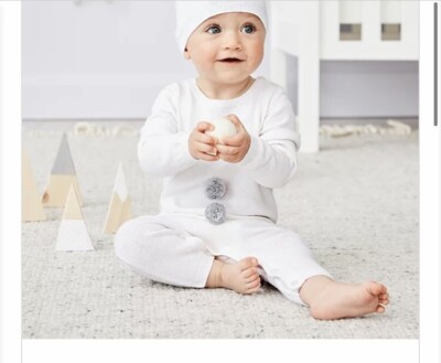 The Little White Company Snowman Knitted Romper Newborn UK