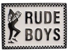 Ska Music Rude Boys Two Tone MOD Metal Enamel Pin Badge