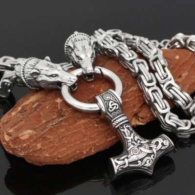 Berserker Bears Viking Necklace | Mjolnir Pendant | Norse Bear | Viking Jewelry