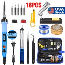 80W Electric Soldering Iron Welding Gun Tool Kit Solder Wire Desoldering Pump US