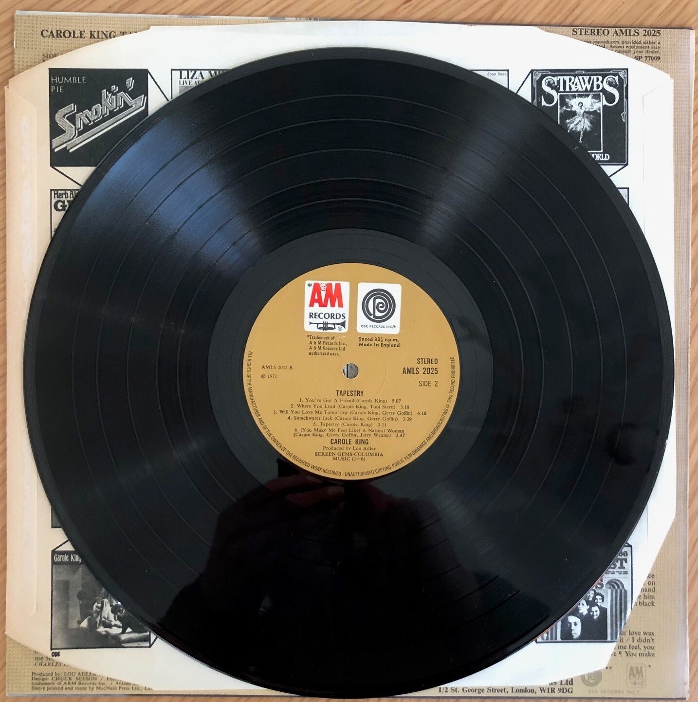 Carole King Tapestry. Vinyl LP. Cat No. AMLS 2025 eBay