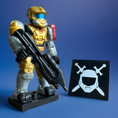 2013 Halo Mega Bloks Construx Gold Spartan Hazop 97205 Collectors Edition