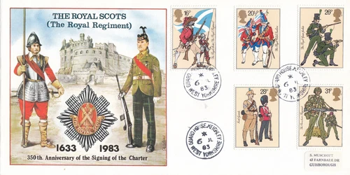 British Army GB Royal Scots Royal Regiment FDC GUARD HOUSE CDS 1983 (1104362)