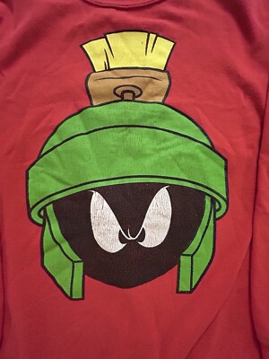 Looney Tunes Marvin the Martian Red Sweater Vintage Looney Tunes Size medium