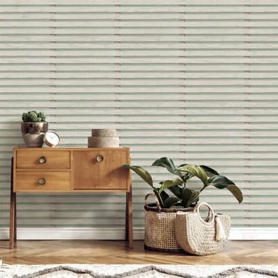 Fine Decor Tapete Holz Optik Holzleisten 3D Effekt FD43218 Salbei Grün