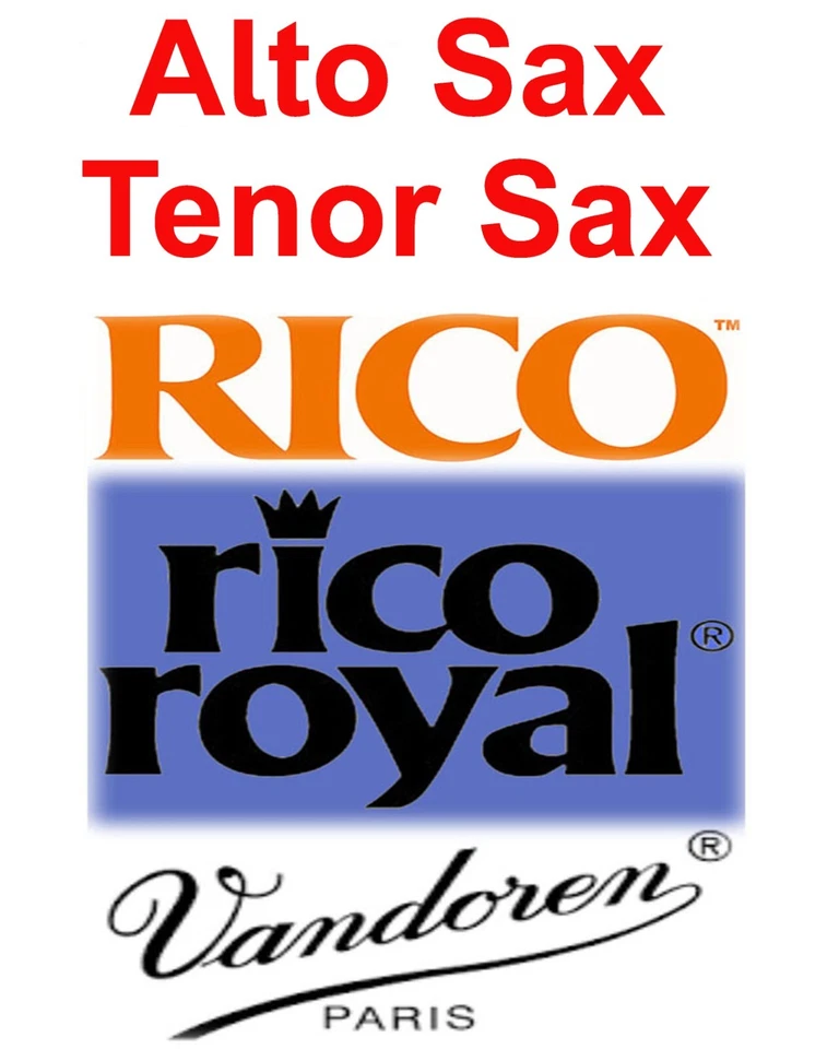 Alto Sax or Tenor Sax Reeds Rico, Rico Royal, Vandoren, Various Qty's Free Ship
