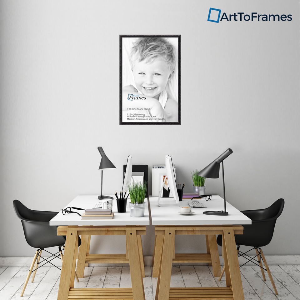 ArtToFrames Custom Picture Poster Frame Black 1.25" Wide Wood 4625 | eBay