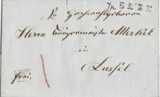 Hanover: Nachv. Westphalian L1 ELZE a. cover to Dassel around 1820