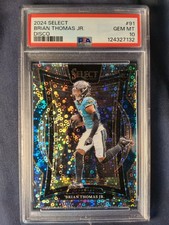 2024 PANINI SELECT DISCO PRIZM BRIAN THOMAS JR. ROOKIE CARD #91 PSA 10 COOL COLO. rookie card picture