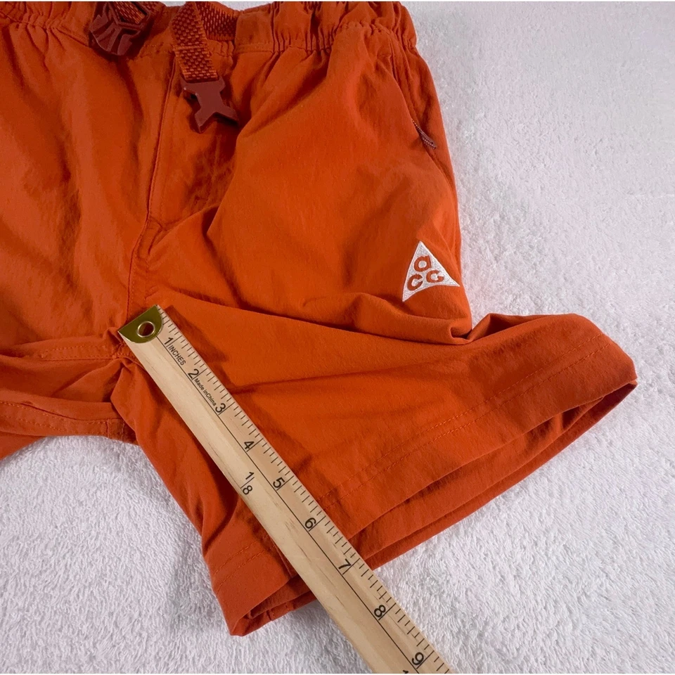 Pantalones Cortos Nike ACG Para Mujer L Naranja Blanco Senderismo Utilidad Cinturón Foto 3 de 4