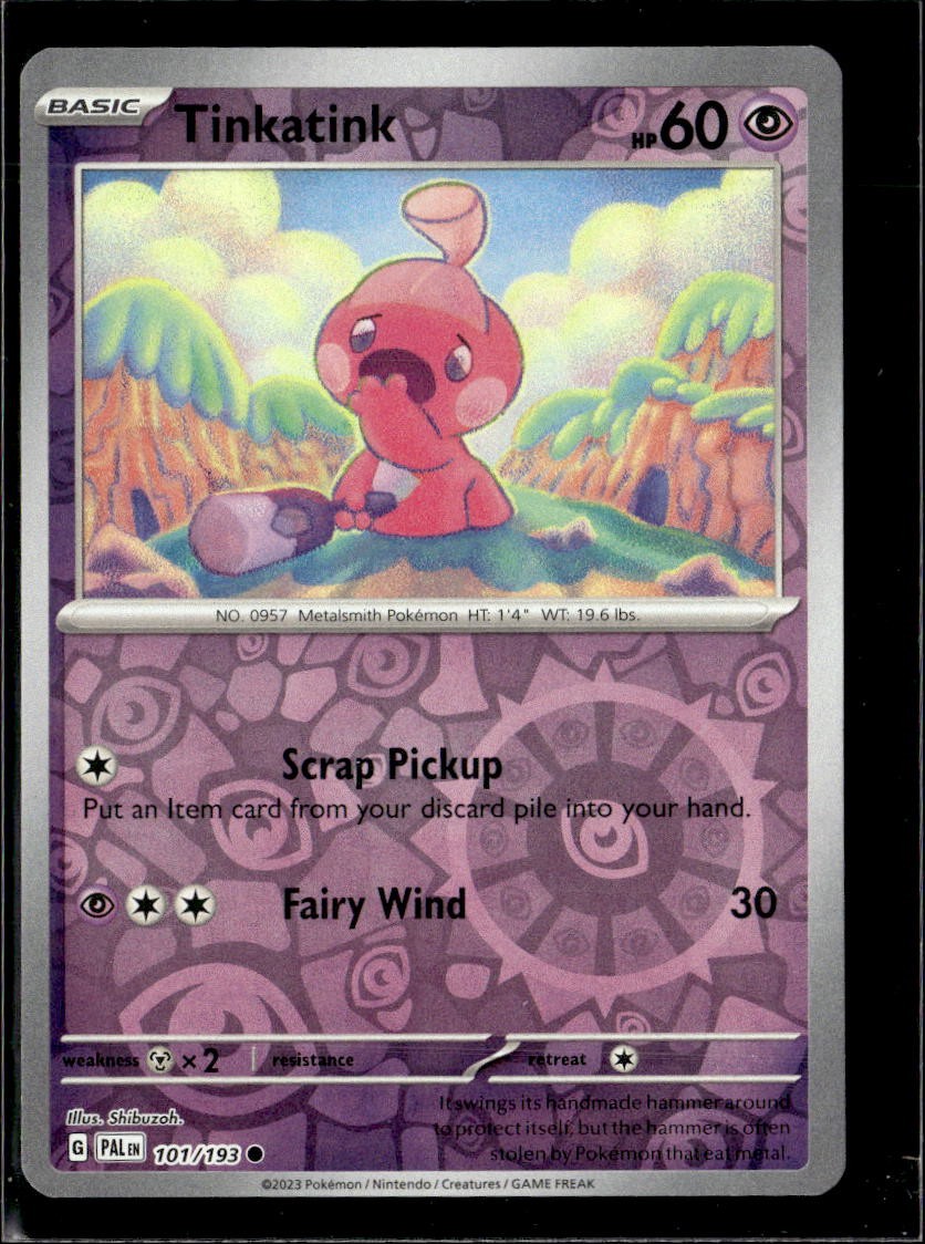Pokemon Tinkatink 101/193 Paldea Evolved Reverse Holo Common 4 Card Lot LP