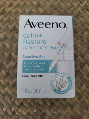Aveeno Calm + Restore Triple Oat Serum Sensitive Skin 1 fl oz New