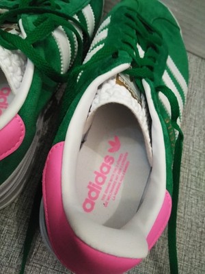 adidas gazelle silver green womens Women's Adidas Originals Gazelle Indoor Shoe "Collegiate Green Lucid P   The Closet Inc