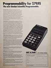 Sinclair Scientific Programmable Calculator The Logical Choice Print Ad 1975