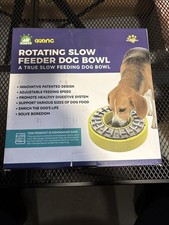 KADTC Dog Slow Rotating Bowl Feeder Adjustable Speed, Washable, New In Box