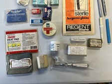 Vintage Medical First Aid Box And Equipment Antique Collectible For Prop