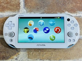 PS Vita Light Blue White PCH-2000 Sony PlayStation Japan 8GB Charger 2 Game DDP