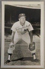 Tony Kubek Signed Autograph 3.5x5.5 B&W Photo