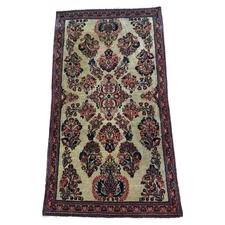 Vintage Hamadan Region Prayer Rug 24.5x47” 221 KPSI Wall Hanging