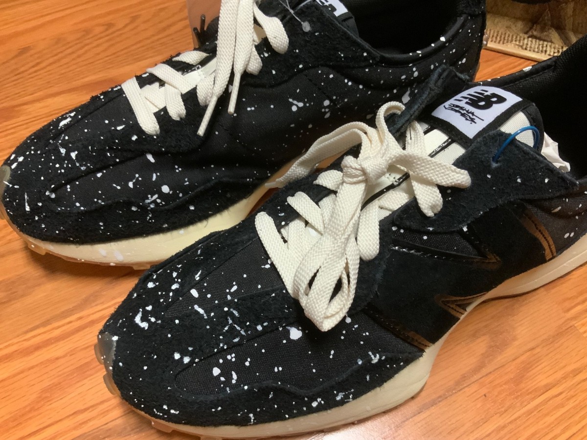 Size 9.5 - Joshua Vides x New Balance 327 Black Splatter for  display picture 1