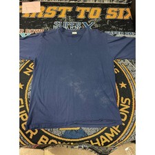 Vintage Adidas T Shirt Mens XL Navy Blue Made in USA Single Stitch Distressed
