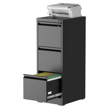 Organize Your Documents Securely - 3 Drawer Vertical File Cabinet