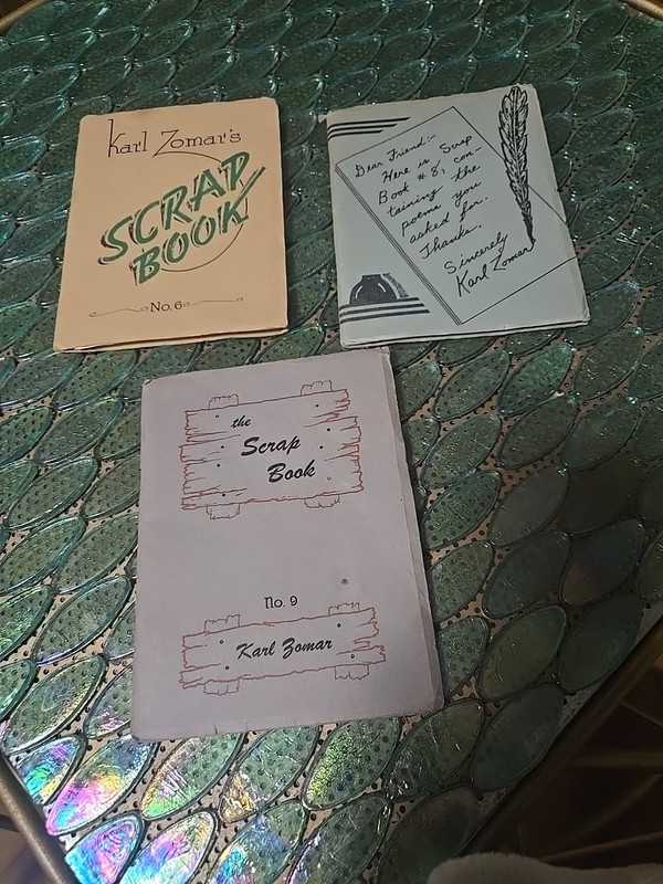 Lot Of 3 Karl Zomar's Scrap Collectible Poetry & Illustrations Hardcover