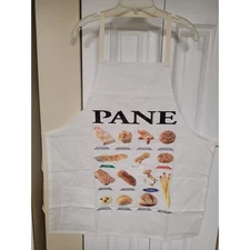 Italian Pane Bread Apron 100% Cotton Made in Italy Kitchen Cooking Baking Retro