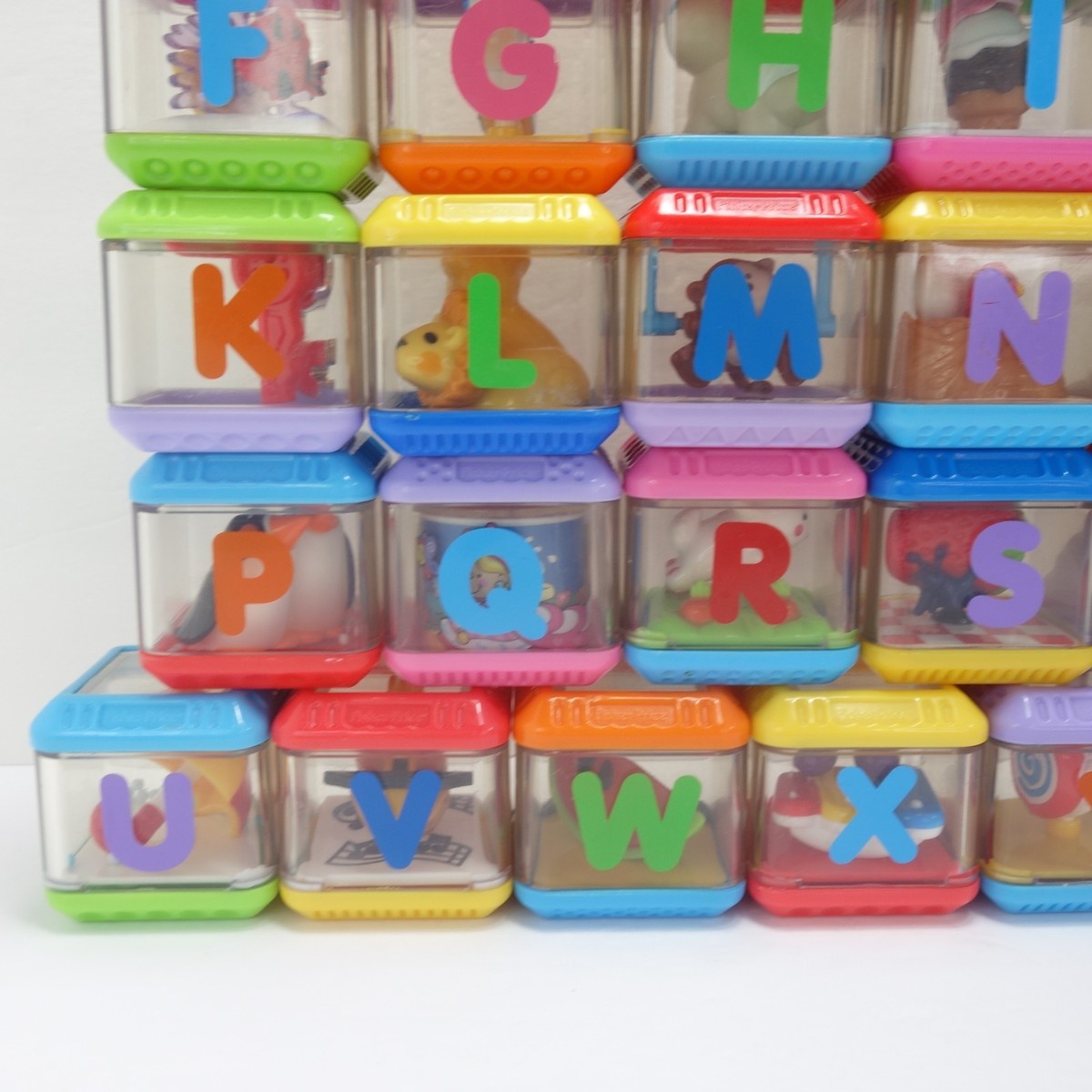 Fisher Price Peek A Boo Blocks COMPLETE Set Alphabet 26 A-Z Baby