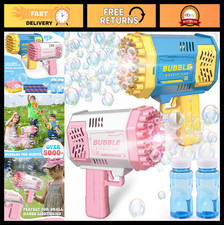 2 Pack Bubble Machine Gun - Fun Bubbles Maker for Kids 3-8, Indoor/Outdoor Party