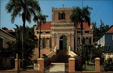 Frederik Evangelical Lutheran Church St Thomas Virgin Islands vtg postcard h245