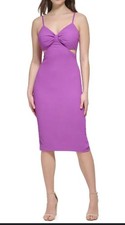 GUESS Purple Cutout Bodycon Midi Dress – Size 14