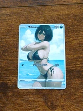 Beautiful Waifu Card - Mikasa Swim - Goddess ACG Custom DIY Fan Art Card