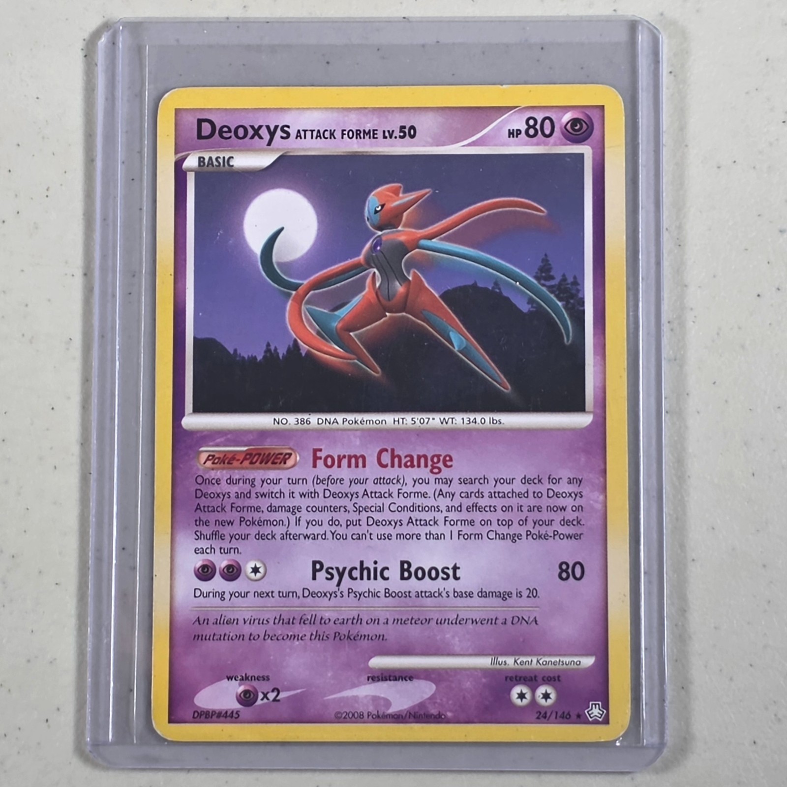 Deoxys Attack Forme LV. 50 Pokemon TCG Legends Awakened 2008 Rare Card 24/146 LP