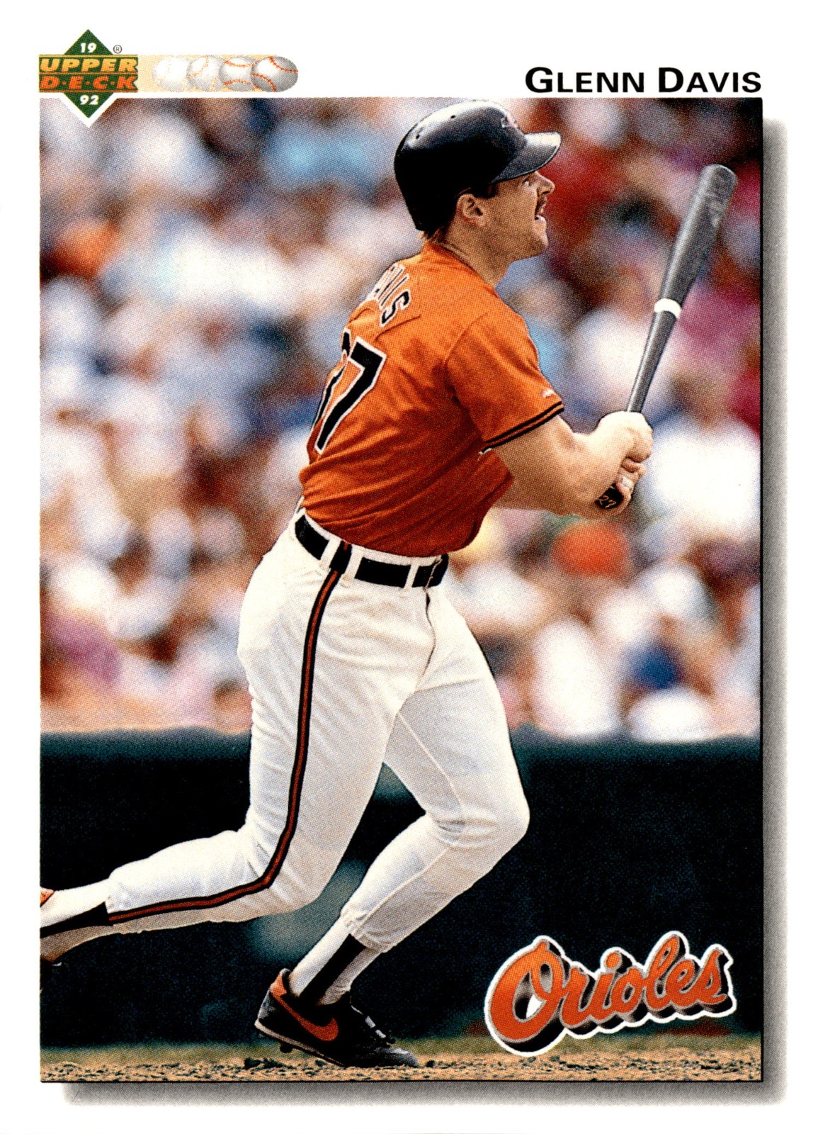 1992 Upper Deck #654 Glenn Davis Factory Set Gold Hologram