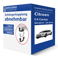 G.D.W. AnhäNgerkupplung Abnehmbar für Citroen C4 Cactus I AHK