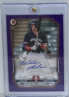 2026 Bowman Paper Prospect Auto Walker Jenkins Purple #BPA-WJ /250 Twins