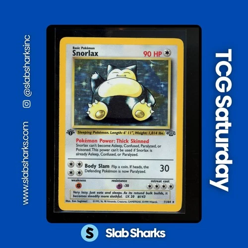 1999 POKEMON JUNGLE 1ST EDITION #11/64 SNORLAX HOLO RARE